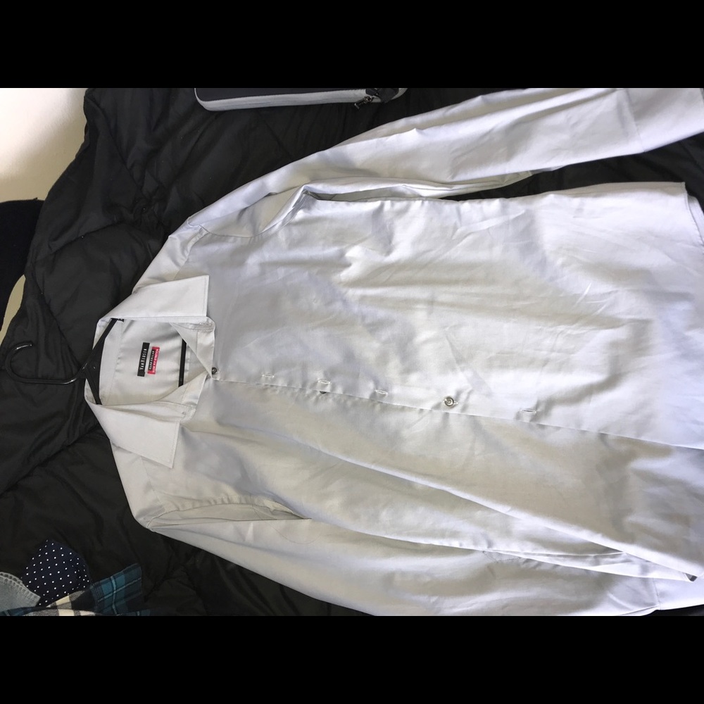 Gray button up